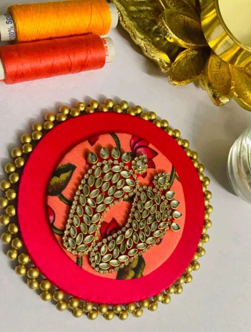 Kundan double-layered laxmi charan
