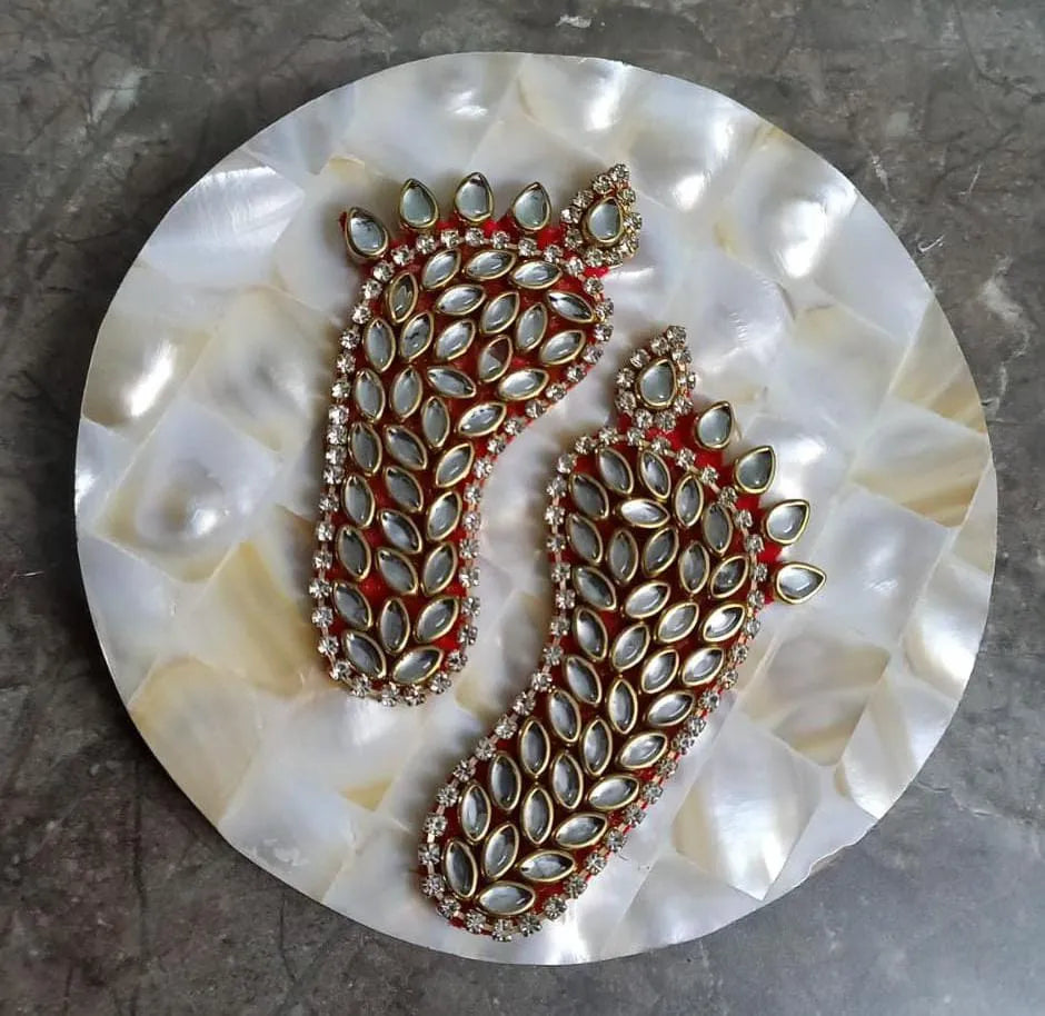 Mother of pearl Kundan laxmi charan