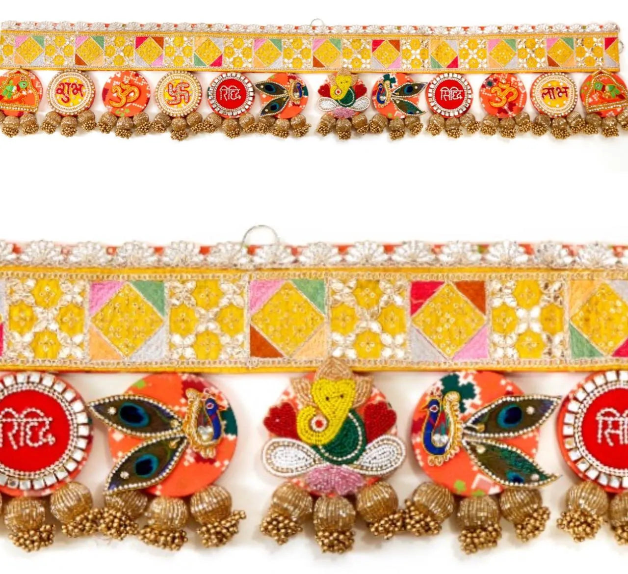 Yellow Embroidered Lace All-in-One Traditional Patola Bandhanwar