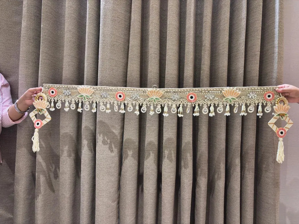 Pretty Pastel Pearl Bandhanwar + Shubh-Labh Set