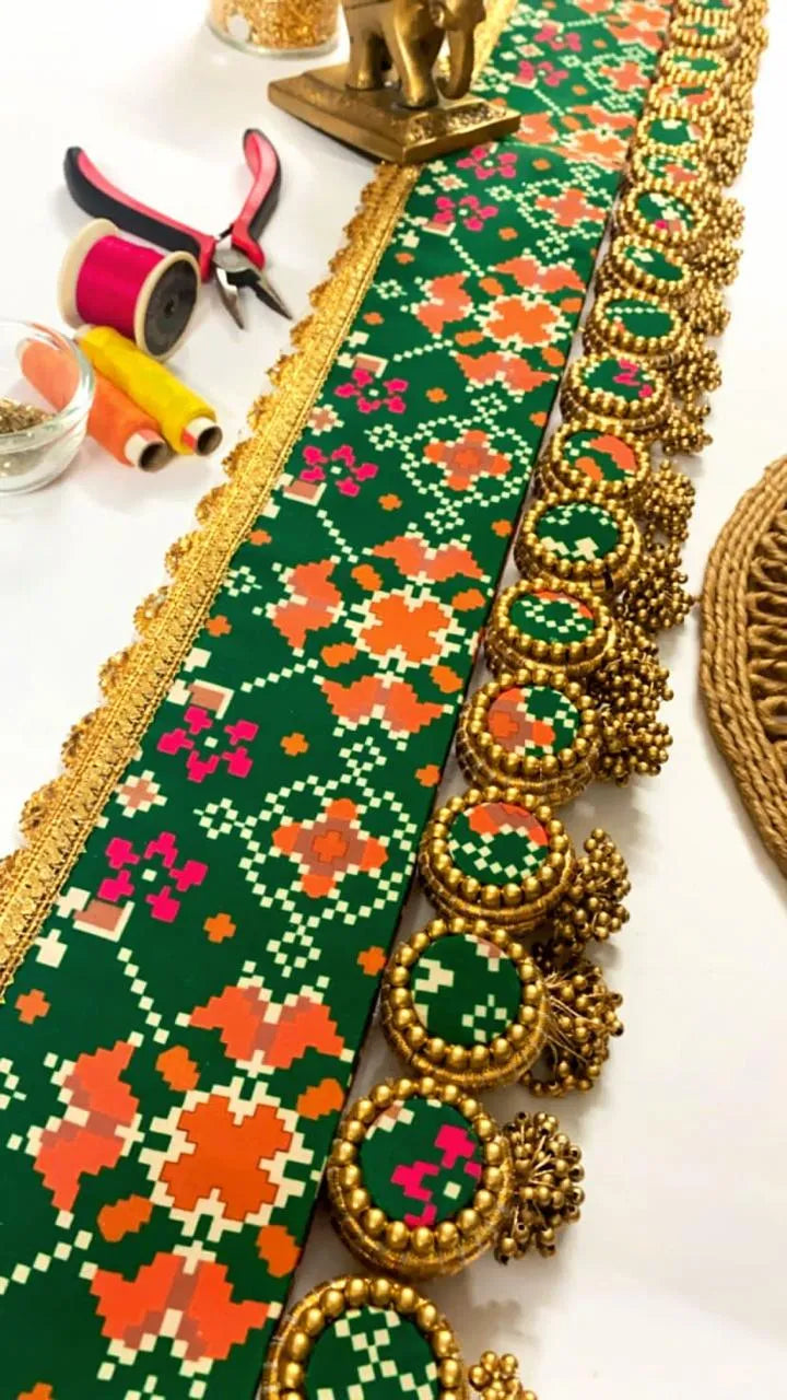 Handcrafted Beaded Reversible Patola Bandhanwar