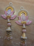 Luxe Pearl Lotus Bandhanwar & Hanging pair set