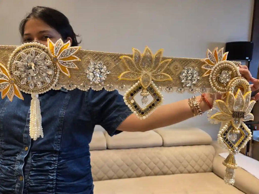 Pastel Lotus Grace Bandhanwar & Hanging pair set