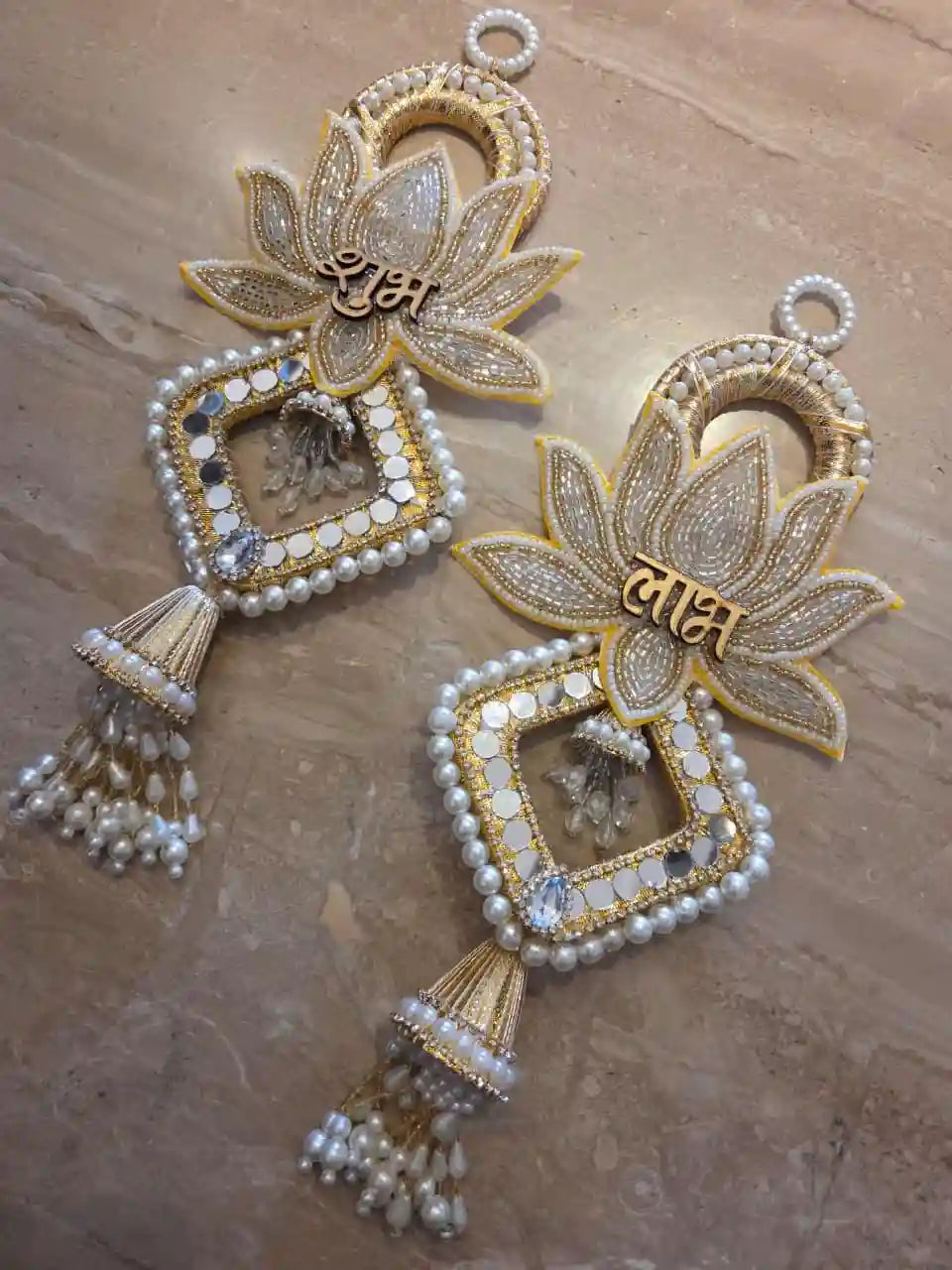 Pastel Lotus Grace Bandhanwar & Hanging pair set