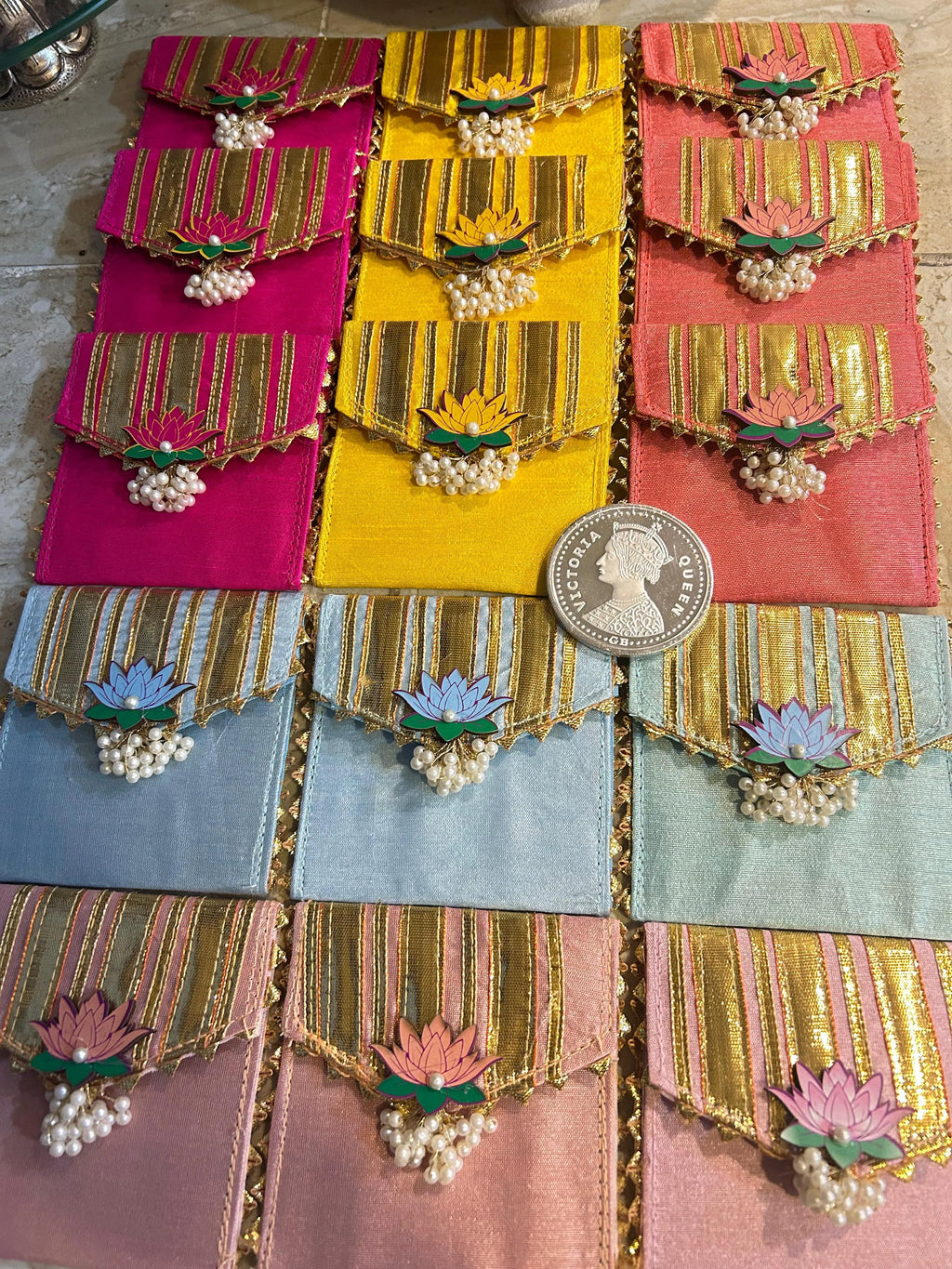 Lotus elegance coin pouch