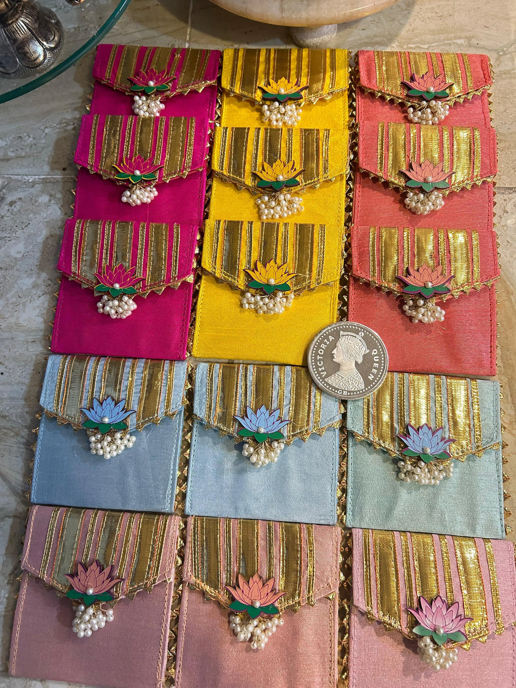 Lotus elegance coin pouch