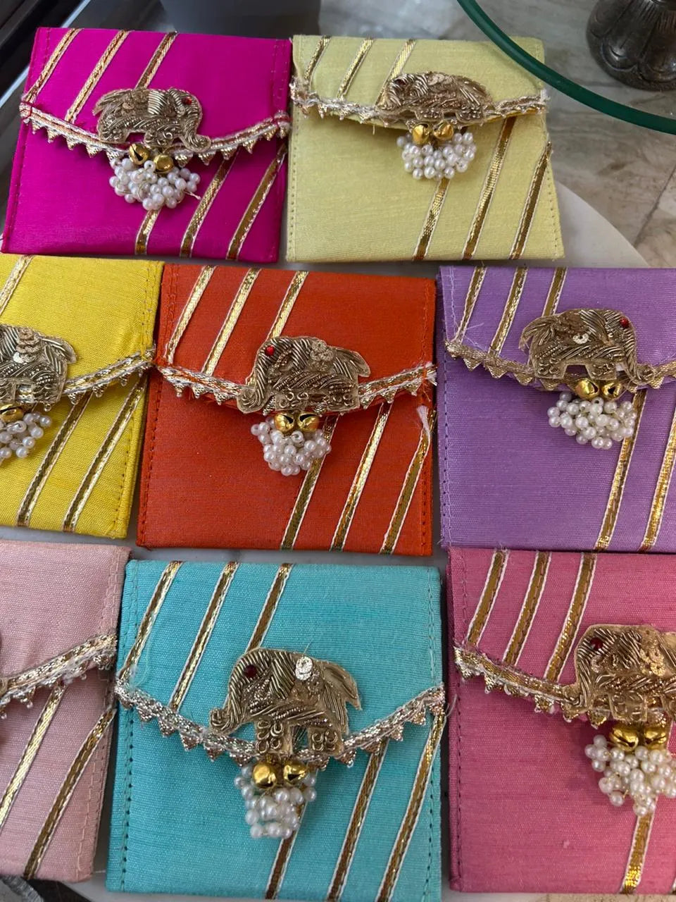Handcrafted & Festive Elephant Coin Pouch (Mix colors)