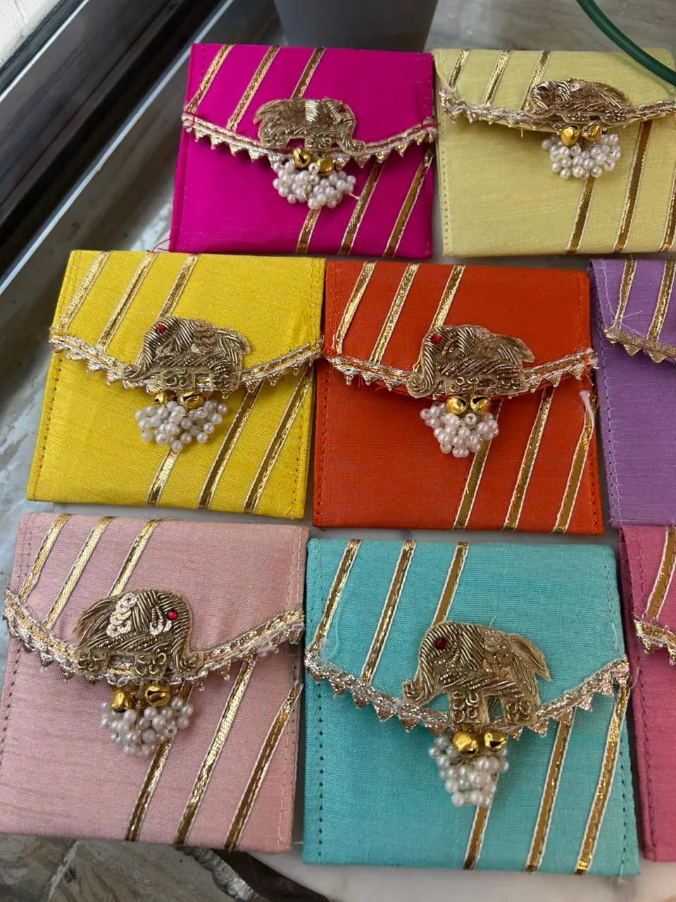 Handcrafted & Festive Elephant Coin Pouch (Mix colors)