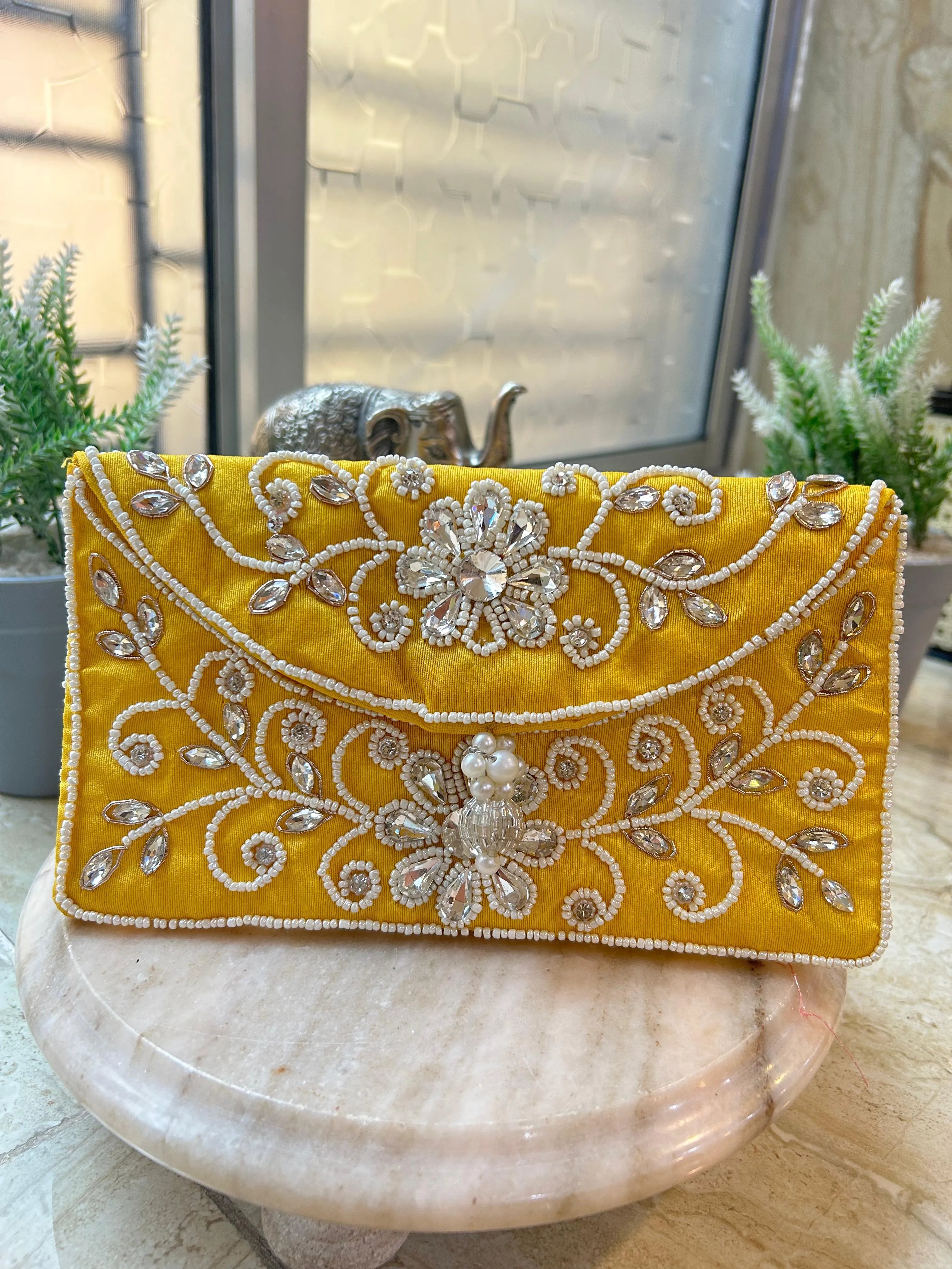 Kundan Pearl Work Envelope