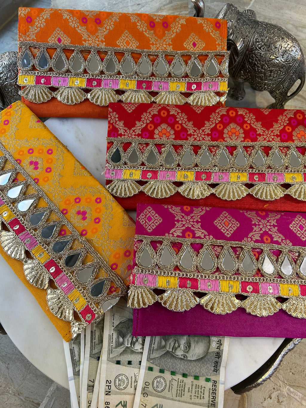 Mirror Magic Banarasi Envelope