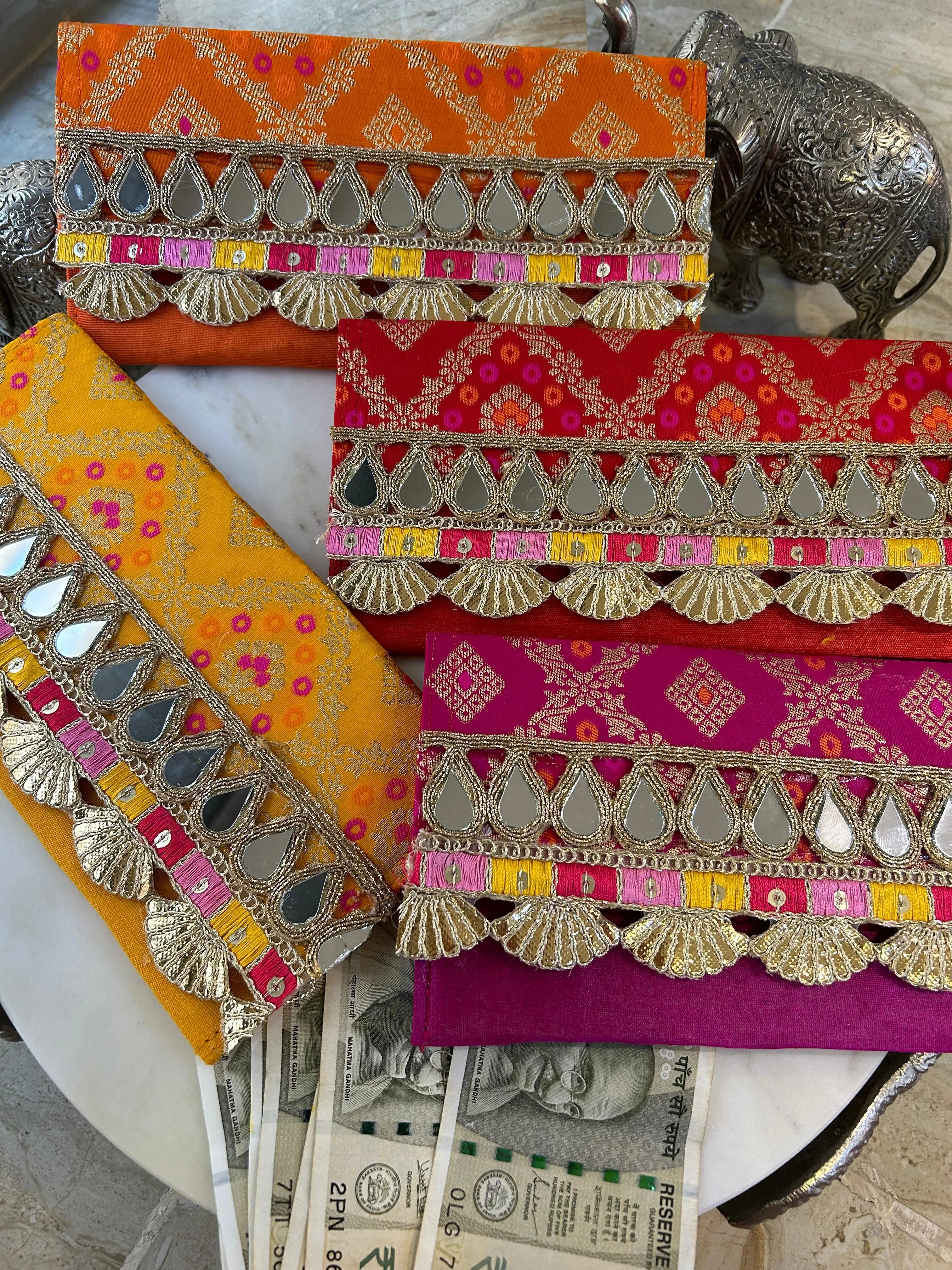Mirror Magic Banarasi Envelope