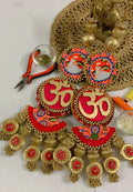 Timeless & Traditional Pichwai Om Hanging pair