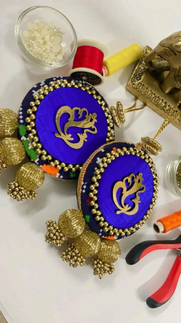 Festive Ready Handwoven Ganeshji Hanging Pair