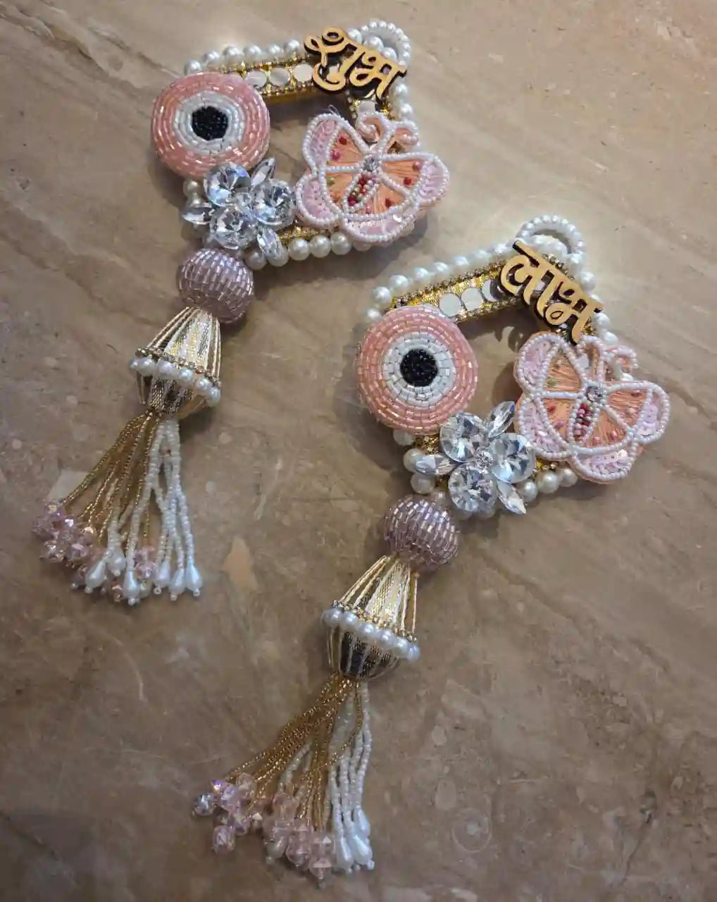 Pretty in Pink Evil Eye Hanging pair