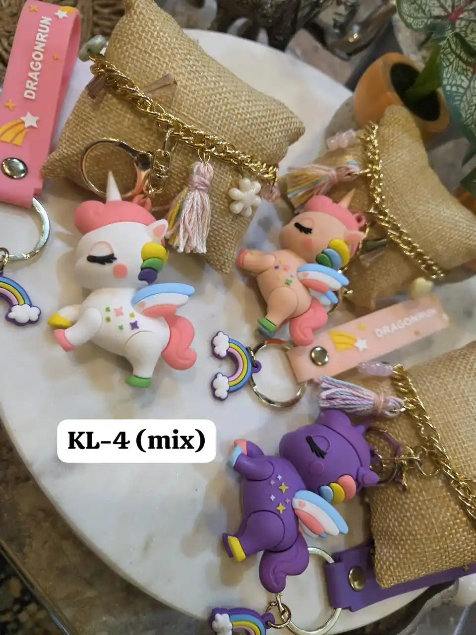 Adorable Unicorn Bracelet with Keychain Holder