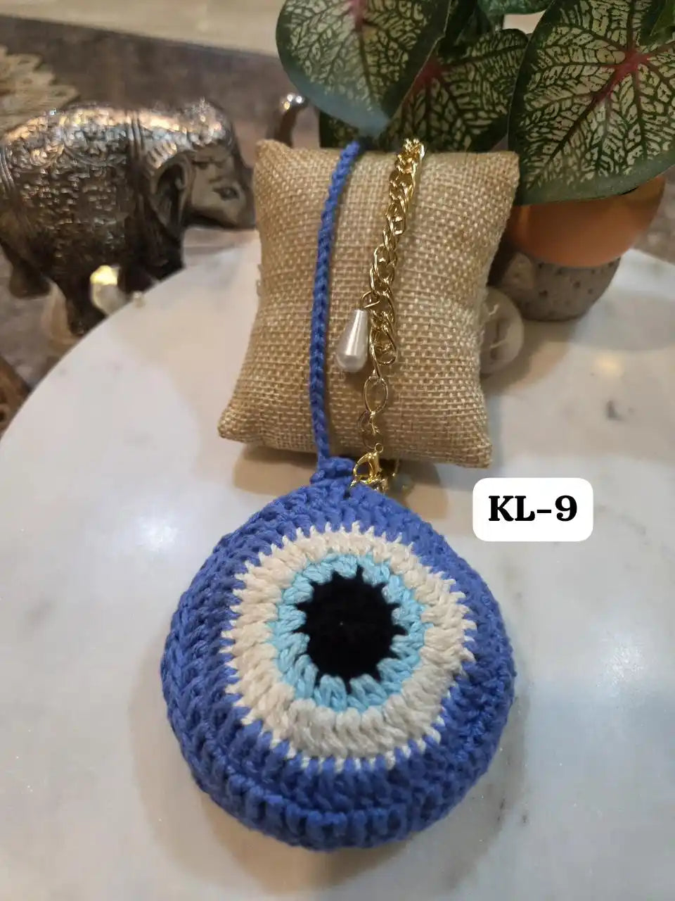 Cute Evil-Eye Bracelet Bag Charm in Crocia