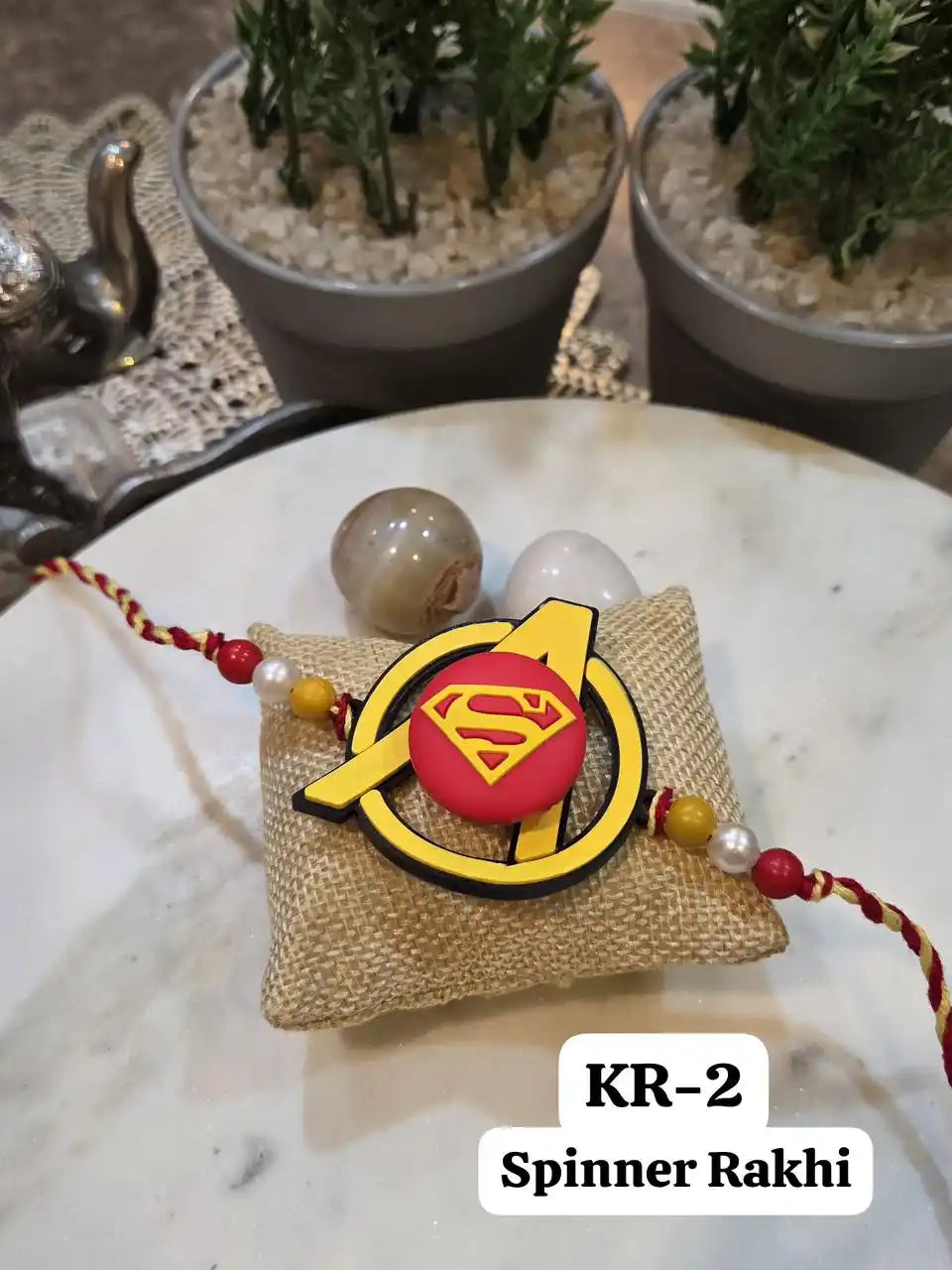 Mischievous Super Man Spinner Rakhi