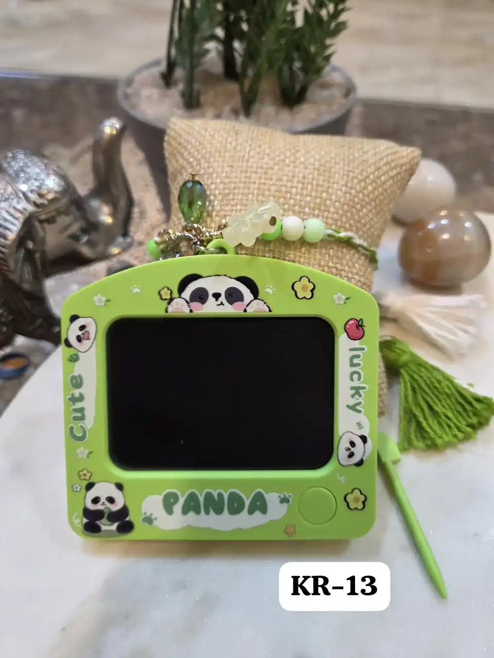 Innovative Panda Slate Rakhi with Pen