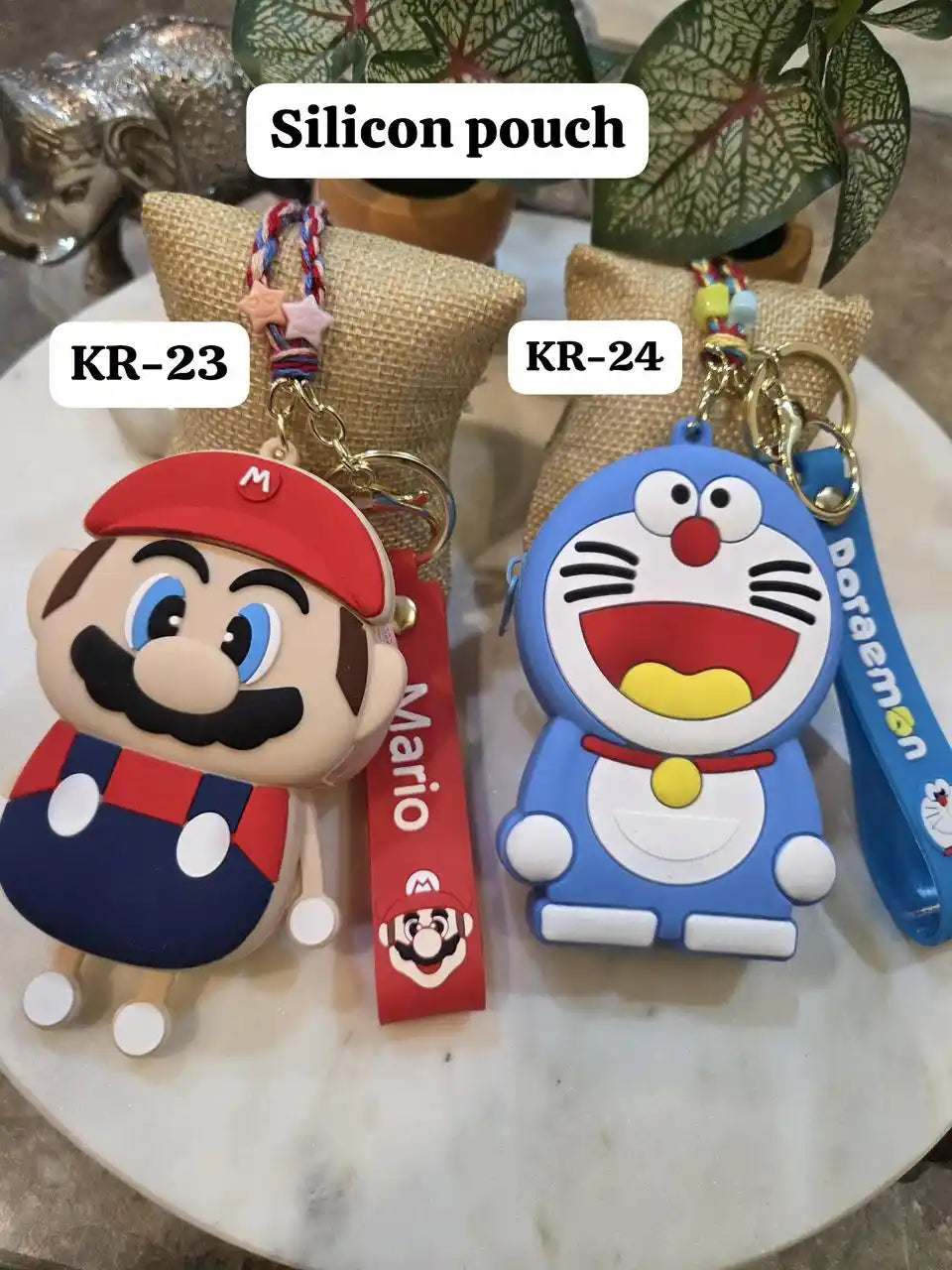 Fun-filled Doremon Silicon Pouch Rakhi