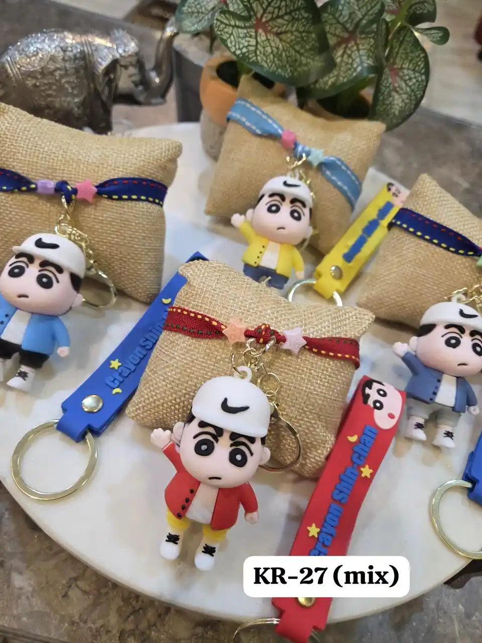 Playful Shinchan Keychain Rakhi