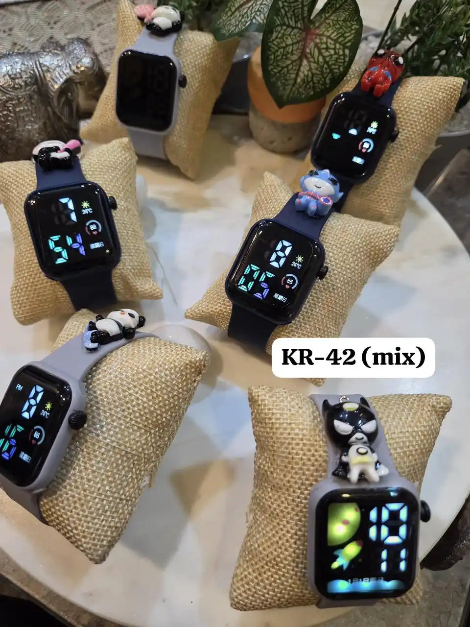 Trendy Digital Leather Band Watch Rakhi