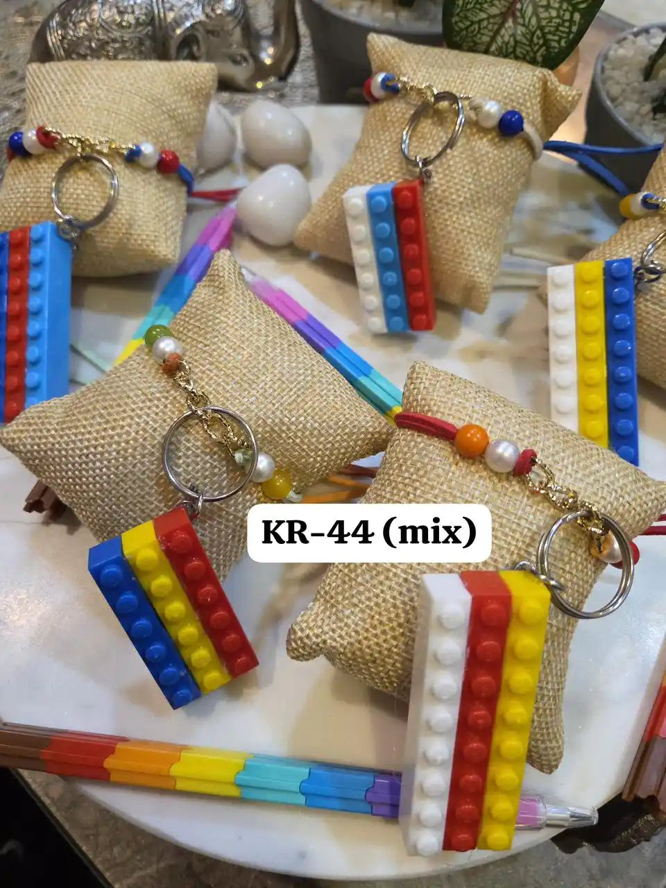 Engaging Lego Rakhi with Coloful Pen