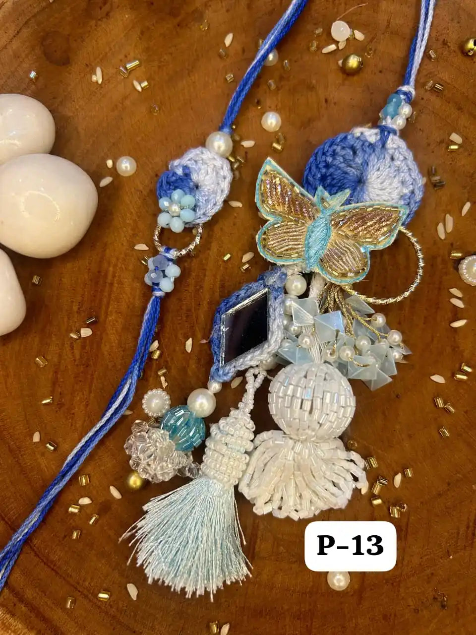 Pretty Zardosi Butterfly Crochet Set