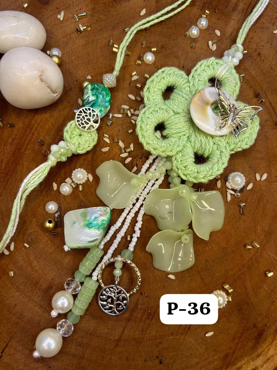 Timeless Crochet Antique Duo Rakhi Pair