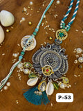 Royal Antique Peacock Rakhi Lumba Pair