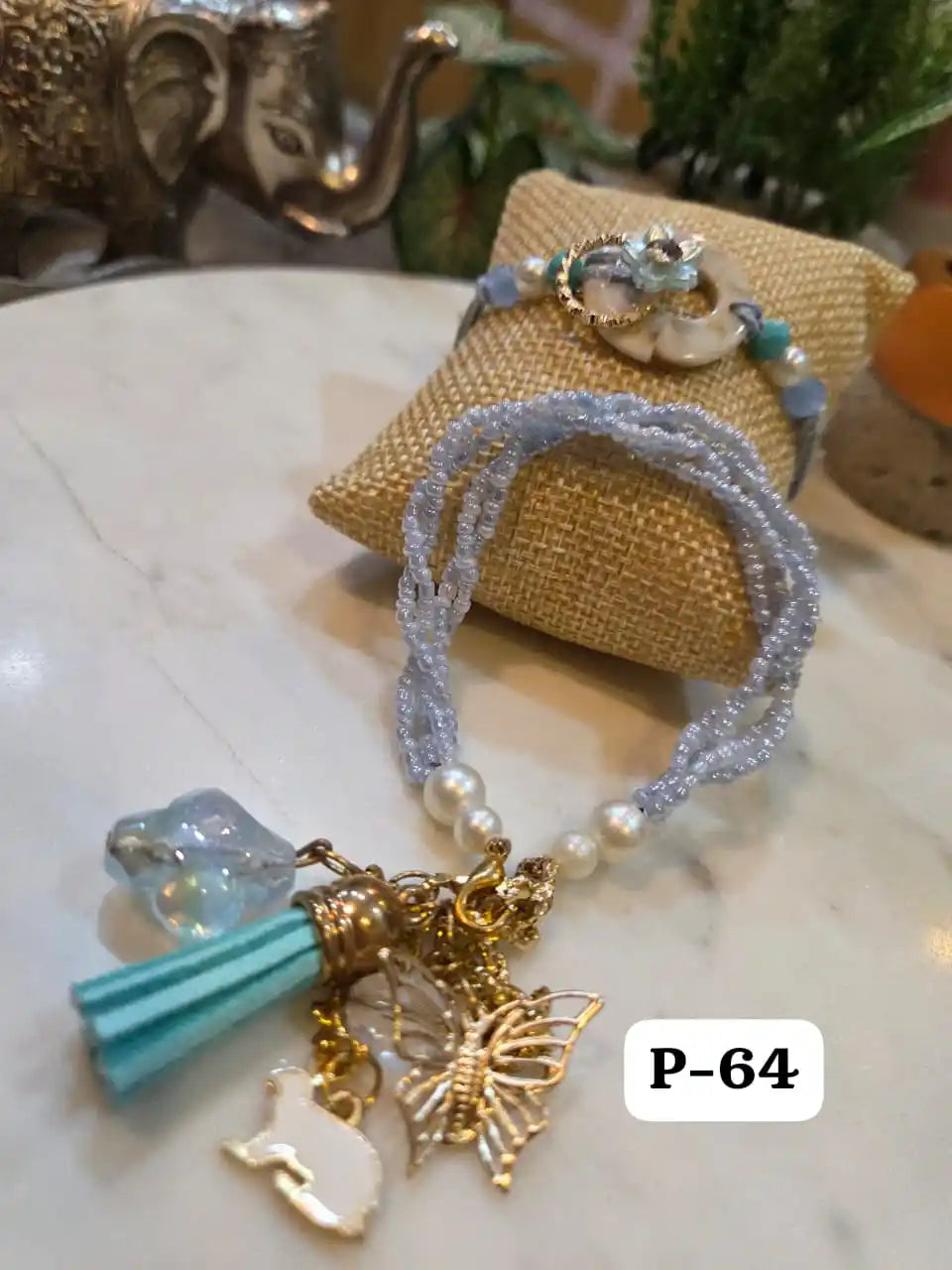 Luxe Bond Pearl Bracelet Rakhi Pair