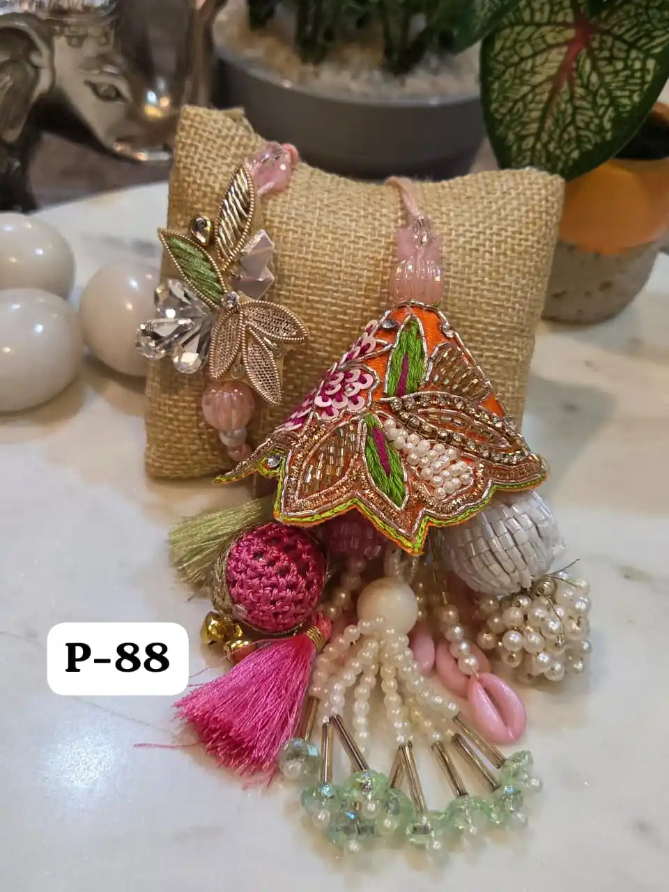 Regal Pearl Latkan Rakhi Lumba Pair
