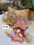 Pearl Latkan Zardosi Rakhi Lumba Pair