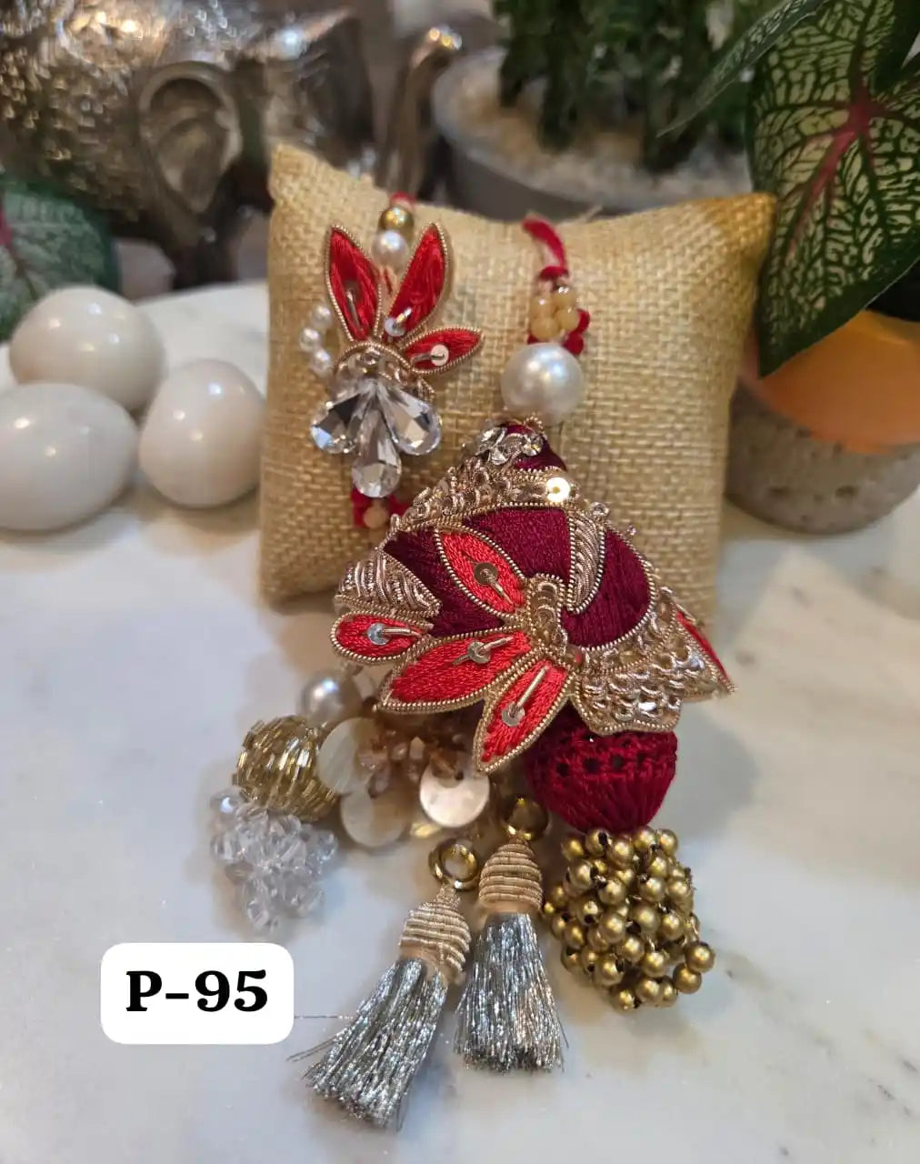 Shahi Zardosi Luxe Rakhi Lumba Pair
