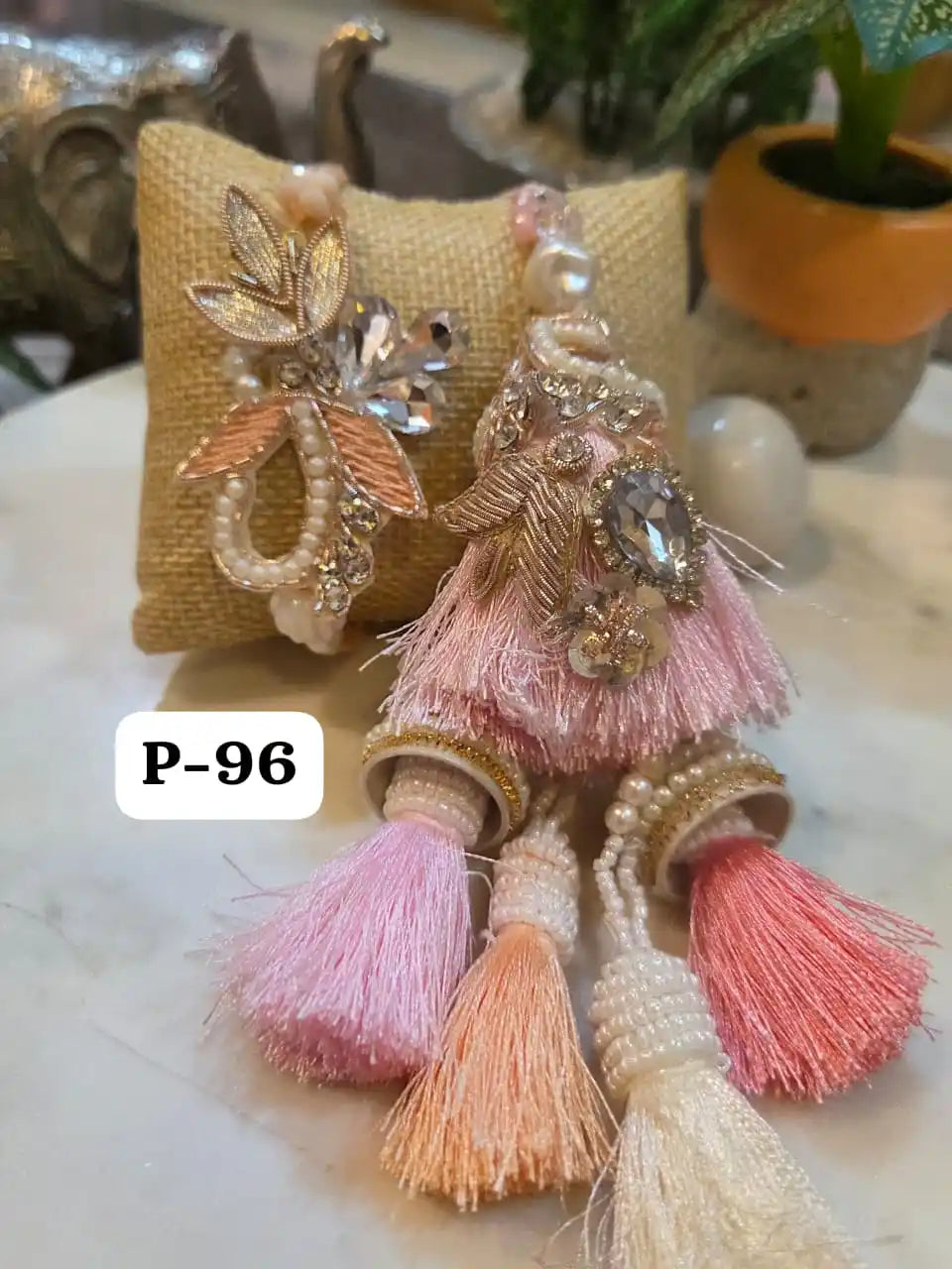 Designer & Elegant Zardosi Rakhi Lumba Pair