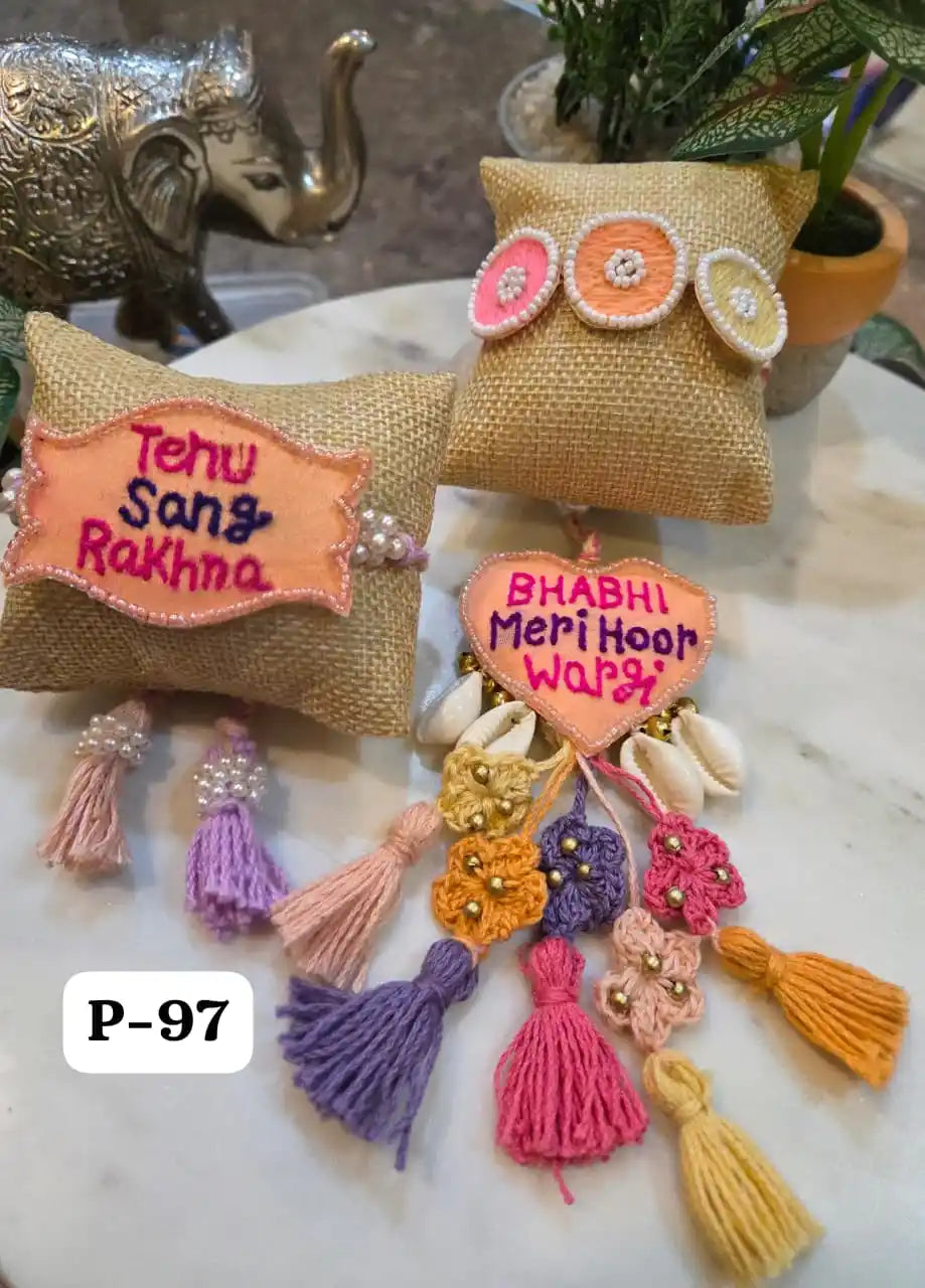 Luxe Bhaiya Bhabhi Bandhan Bracelet Rakhi Pair