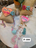 Designer Mom to Be & Papa to Be Bracelet Rakhi Pair