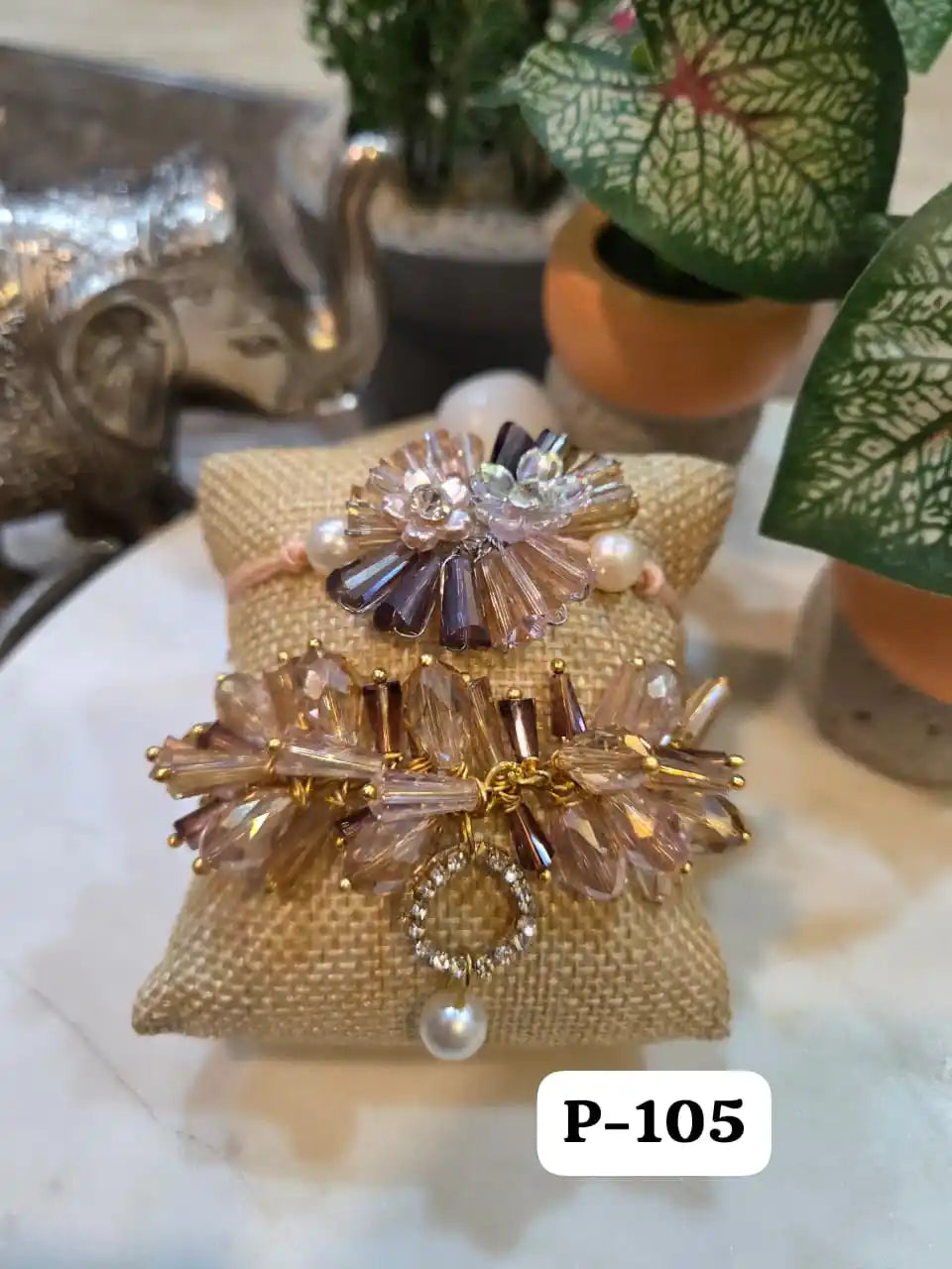 Royal Designer Bracelet Rakhi Pair