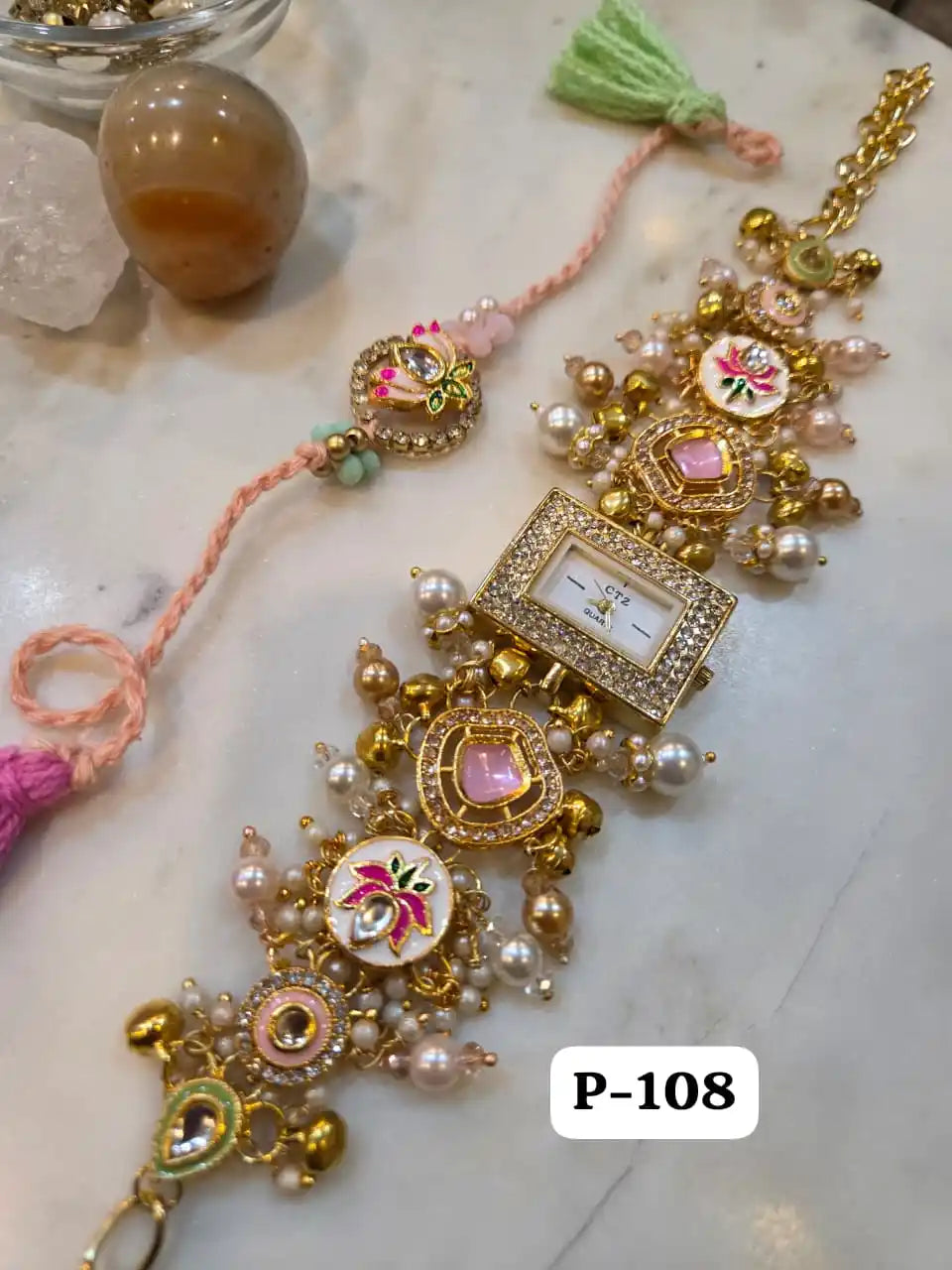 Elegant & Premium Kashmiri Watch Bracelet Rakhi Pair