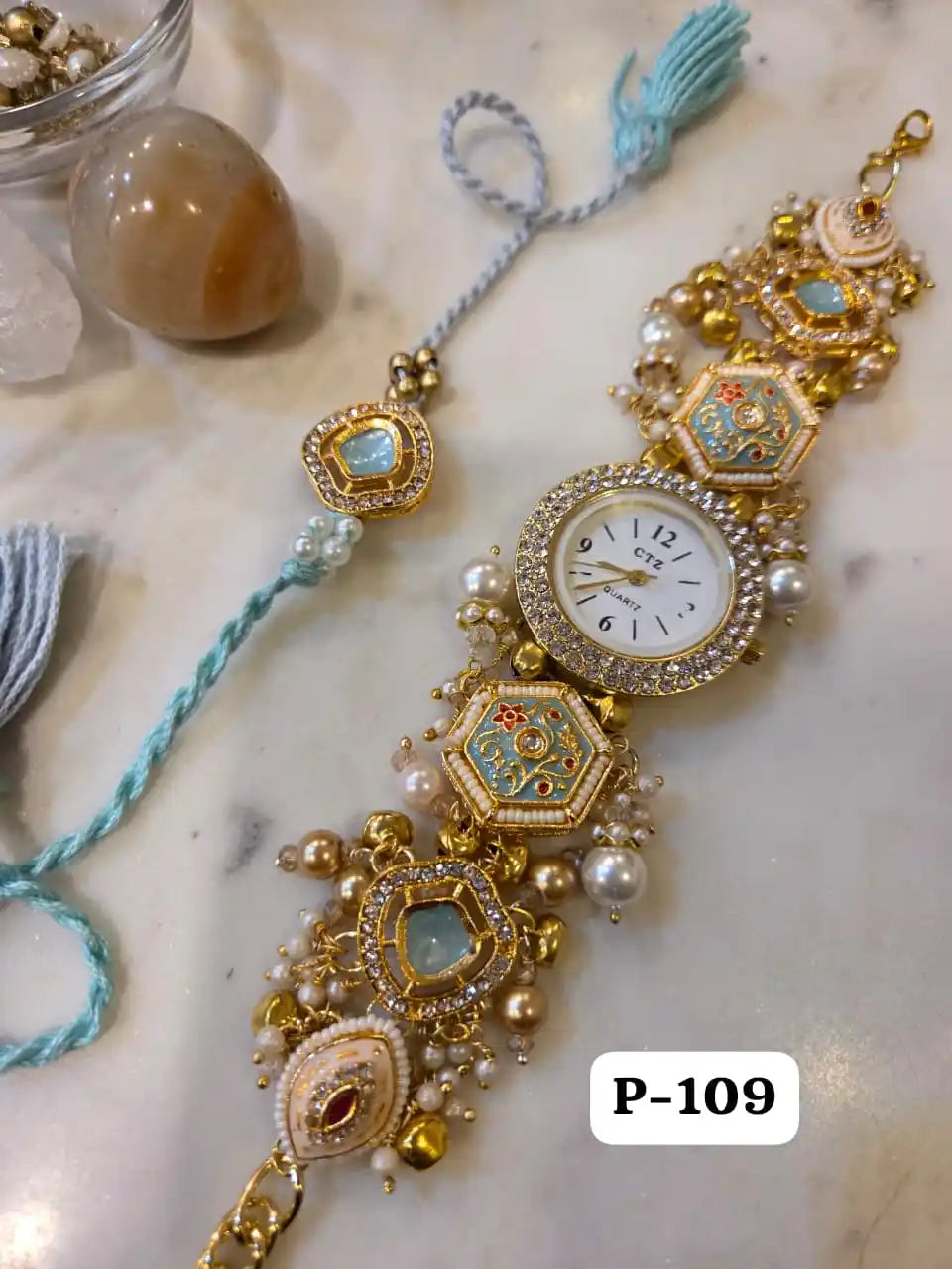 Heritage & Luxe Kashmiri Watch Bracelet Rakhi Pair