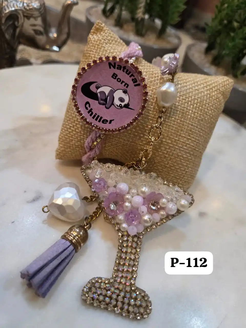 Elegant Beaded Wine Bracelet with Natural Born Chiller Rakhi