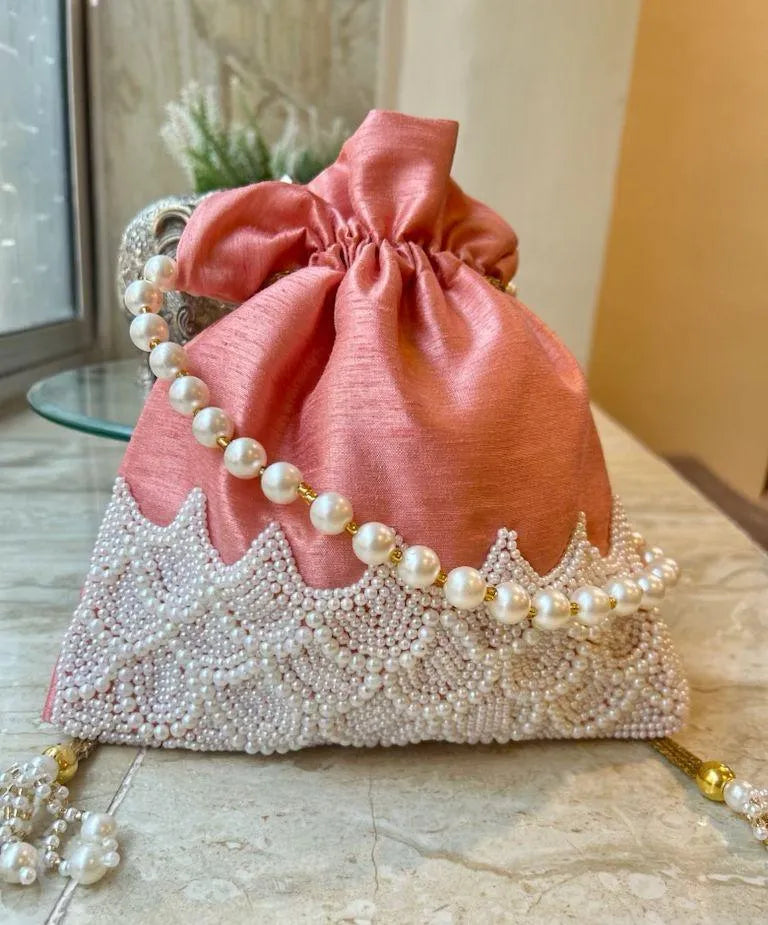 Luxe Intricate Pearl potli
