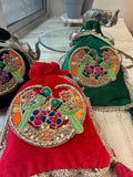 Regal & traditional zardosi parrot potli