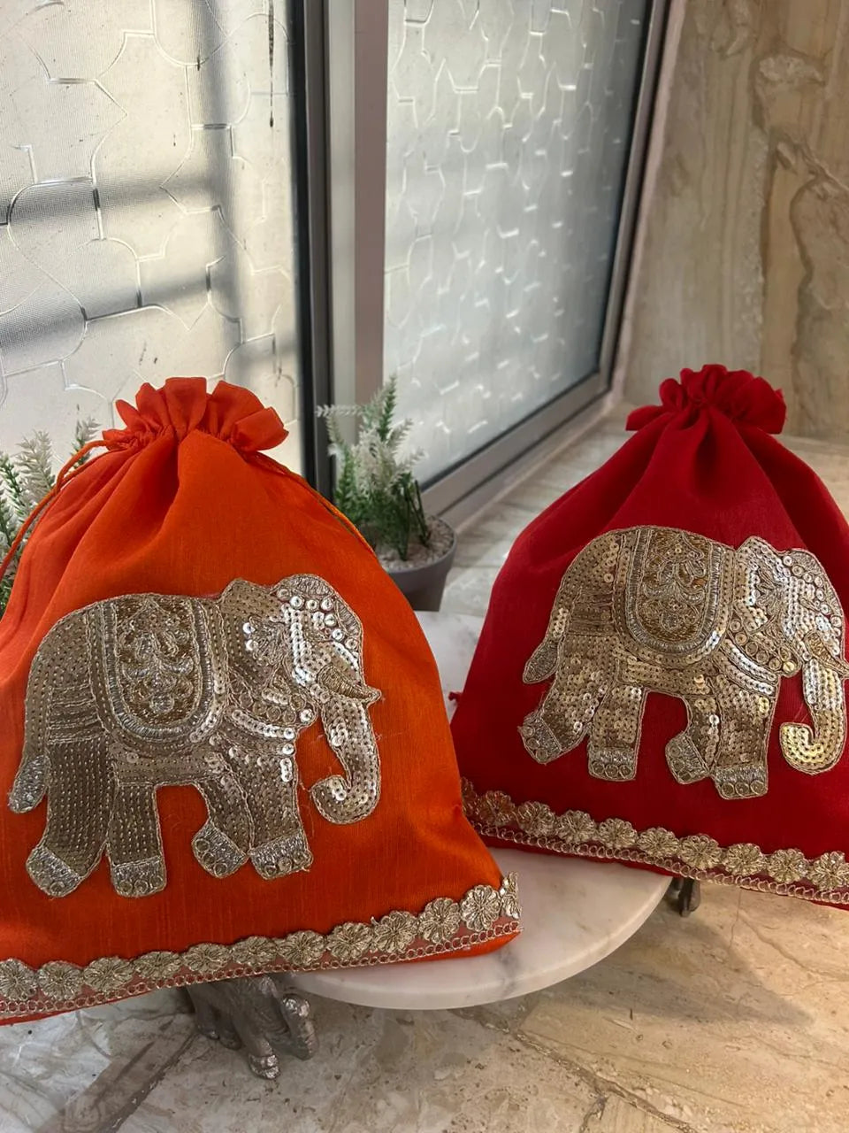 Royal & Elegant Elephant Potli (Mix colors)