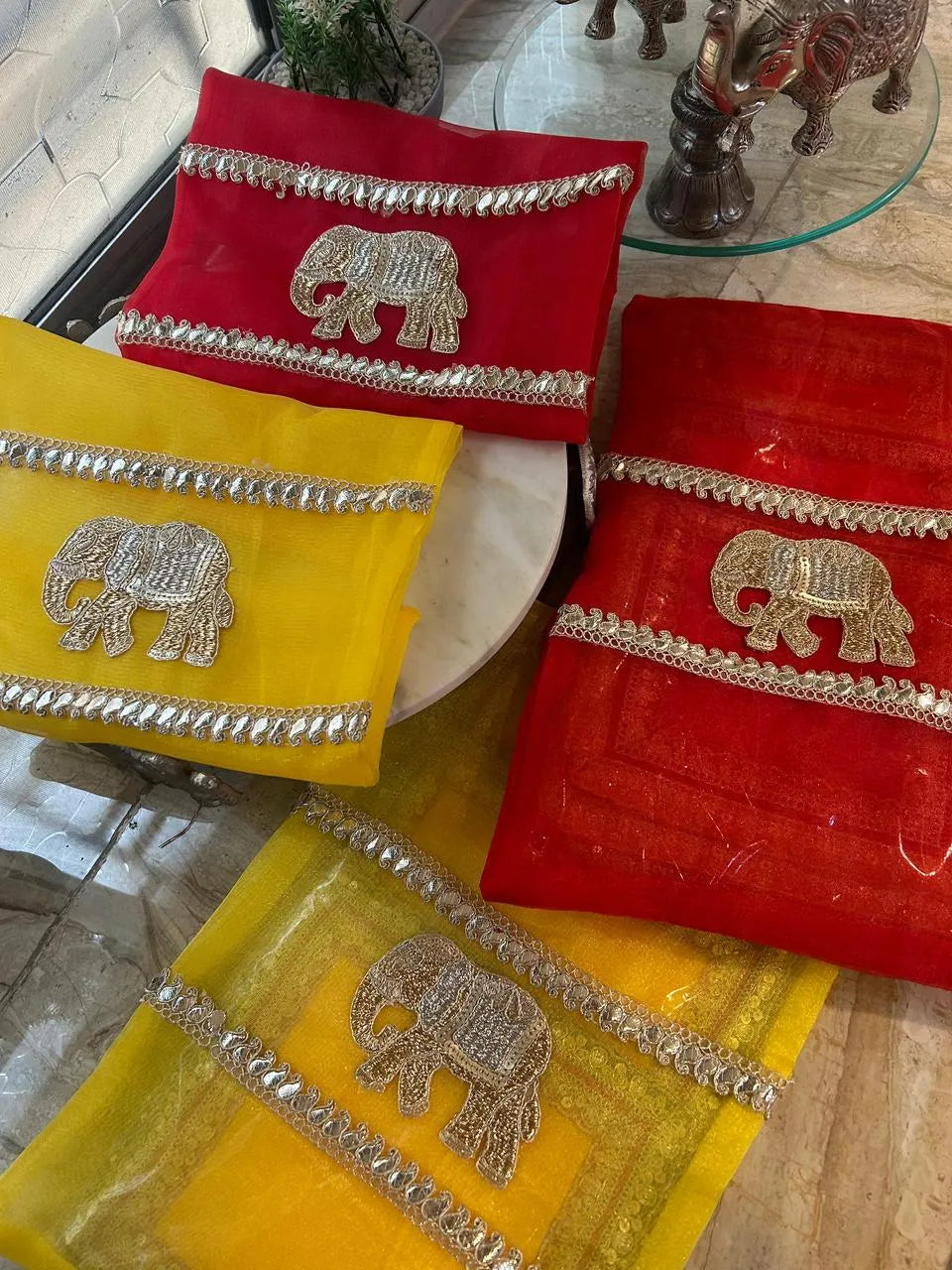 Festive & Elegant Organza Elephant Bag