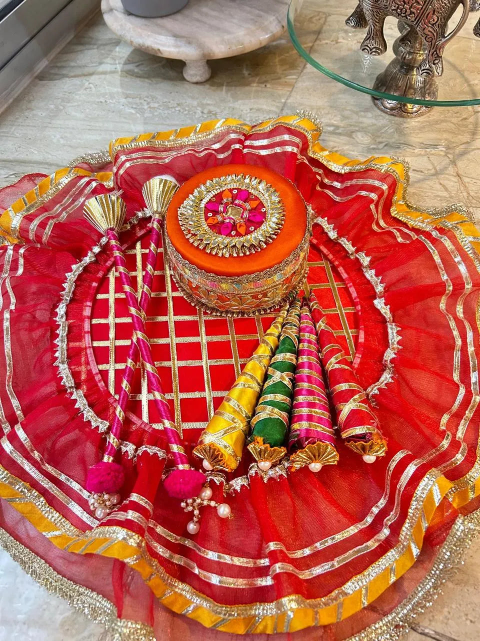 Floral Mehendi Platters