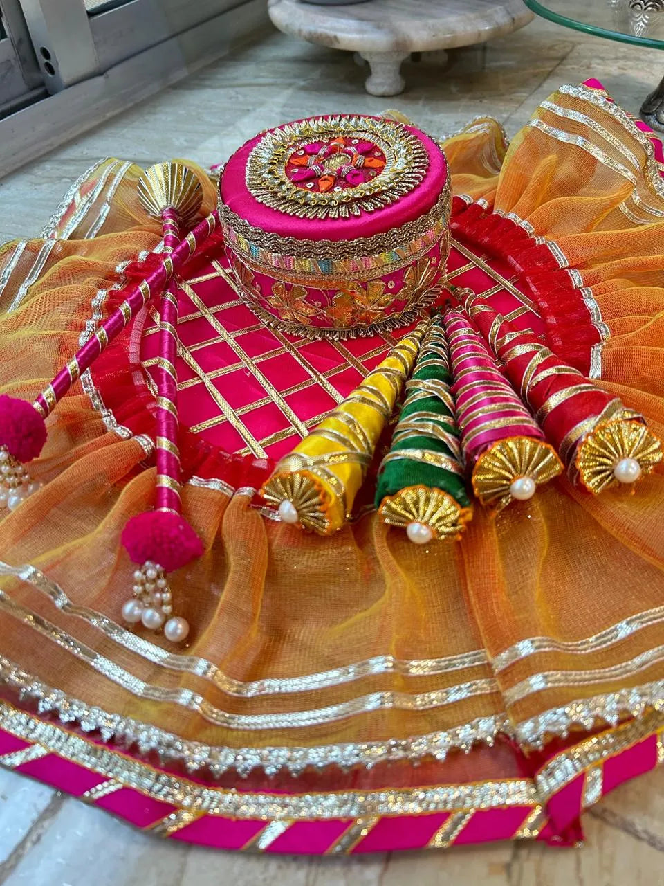 Floral Mehendi Platters