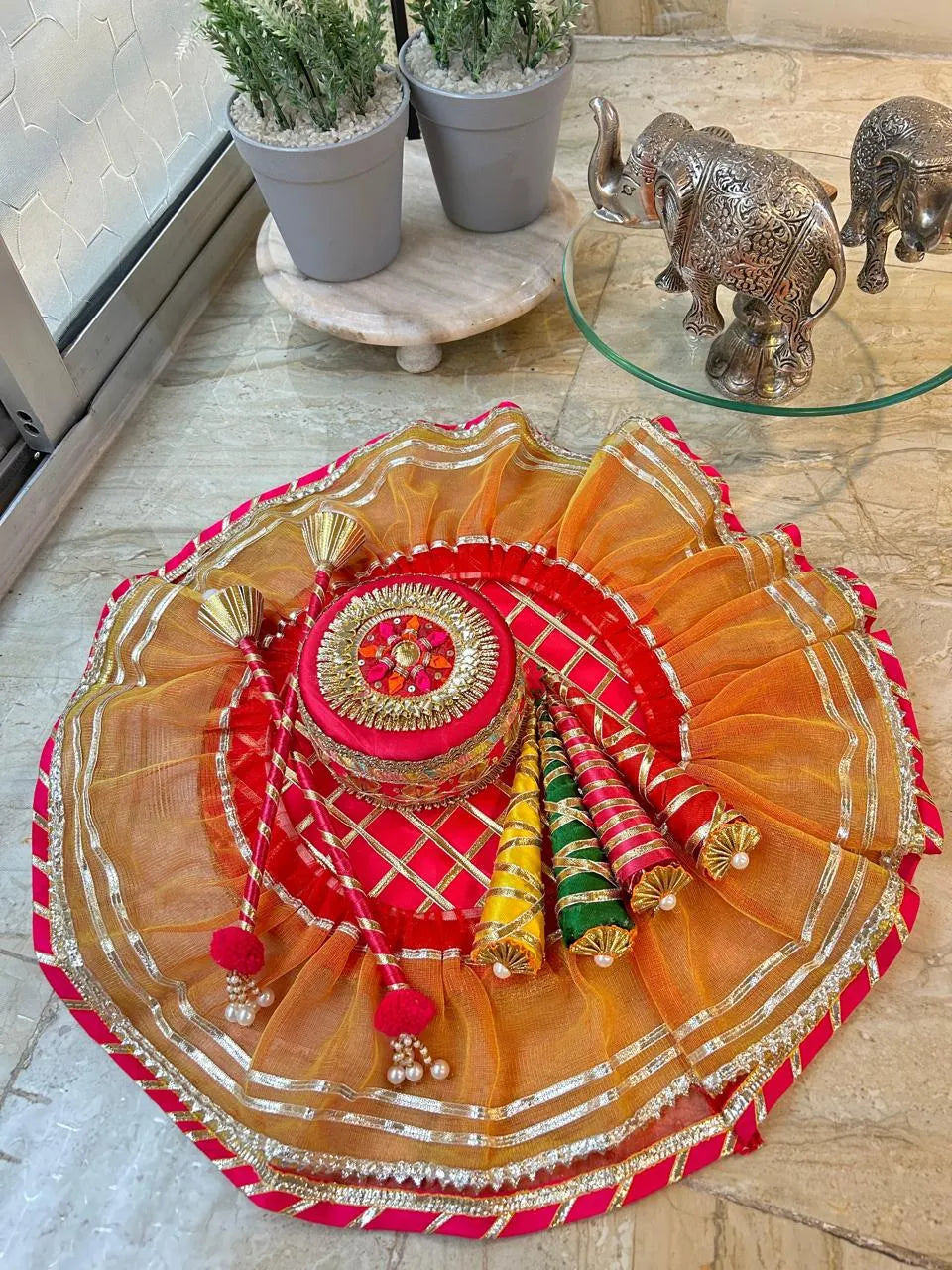 Floral Mehendi Platters