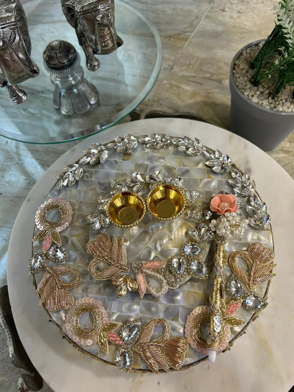 Pearl Glow Festive Tilak Platter