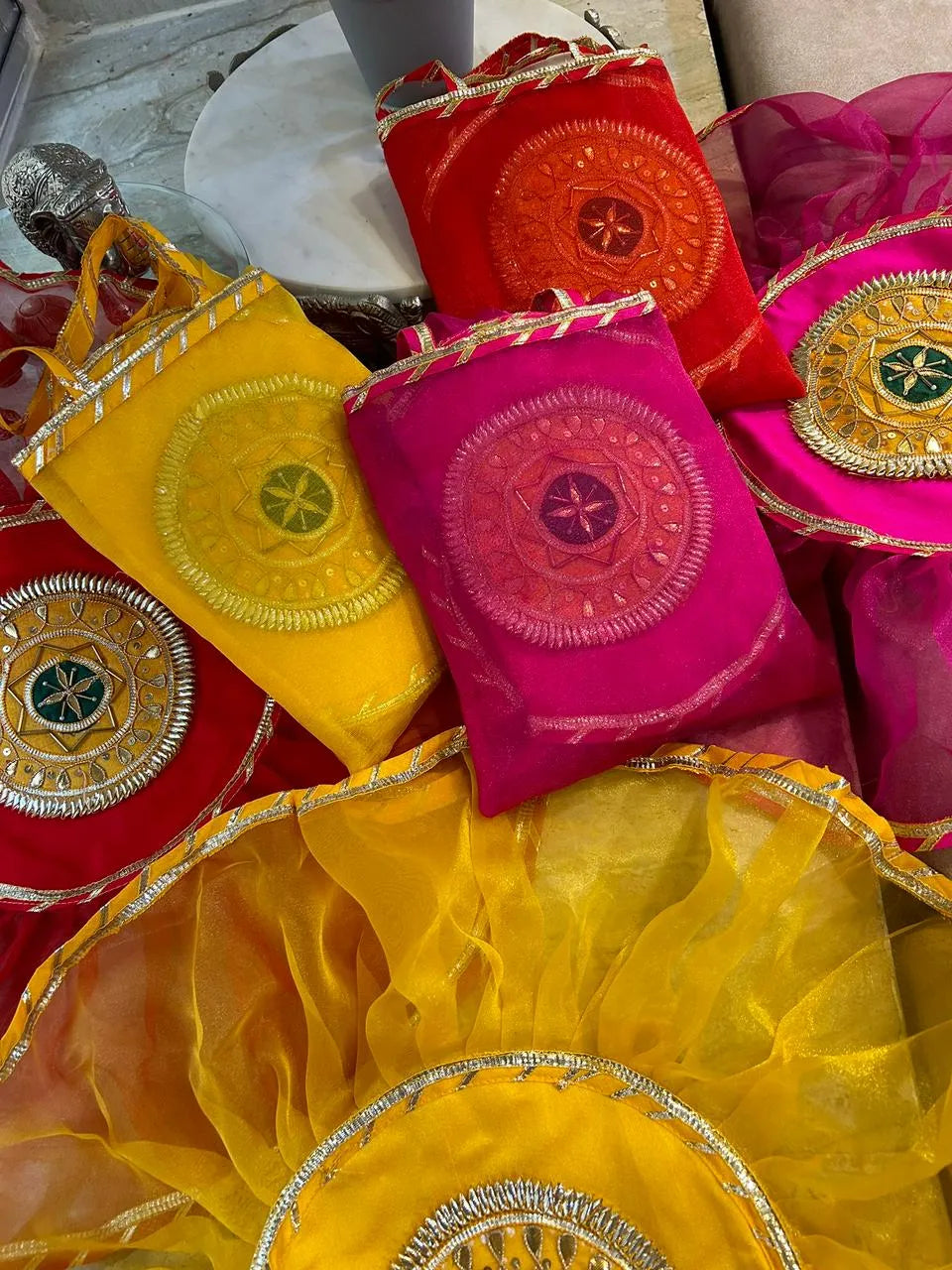 Festive Elegance Thaalposh + organza bag