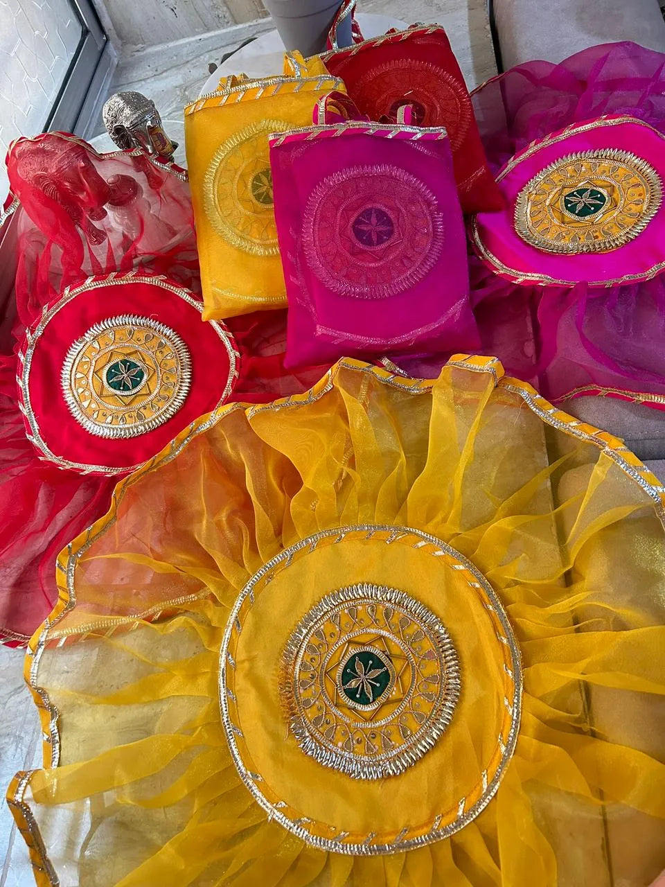 Festive Elegance Thaalposh + organza bag